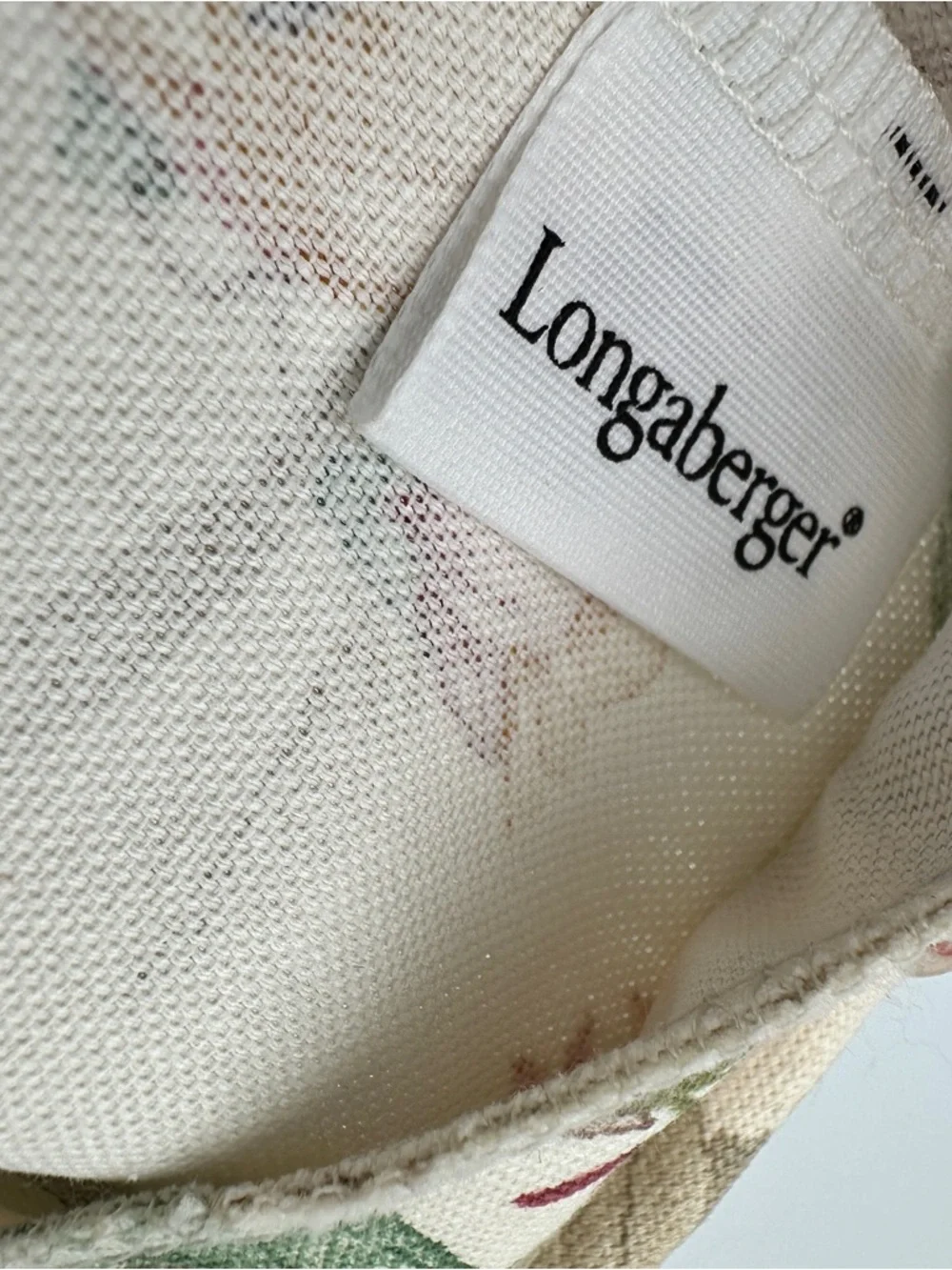 Longaberger Button Basket 7”‎ 1999 w/ Liner Divider Floral Complete Set